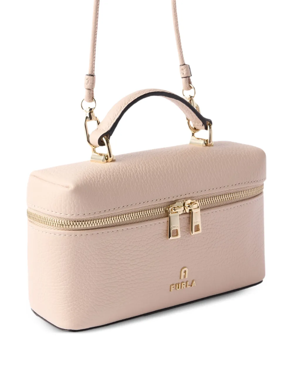 Furla Camelia kleine tas van bewerkt leer Roze