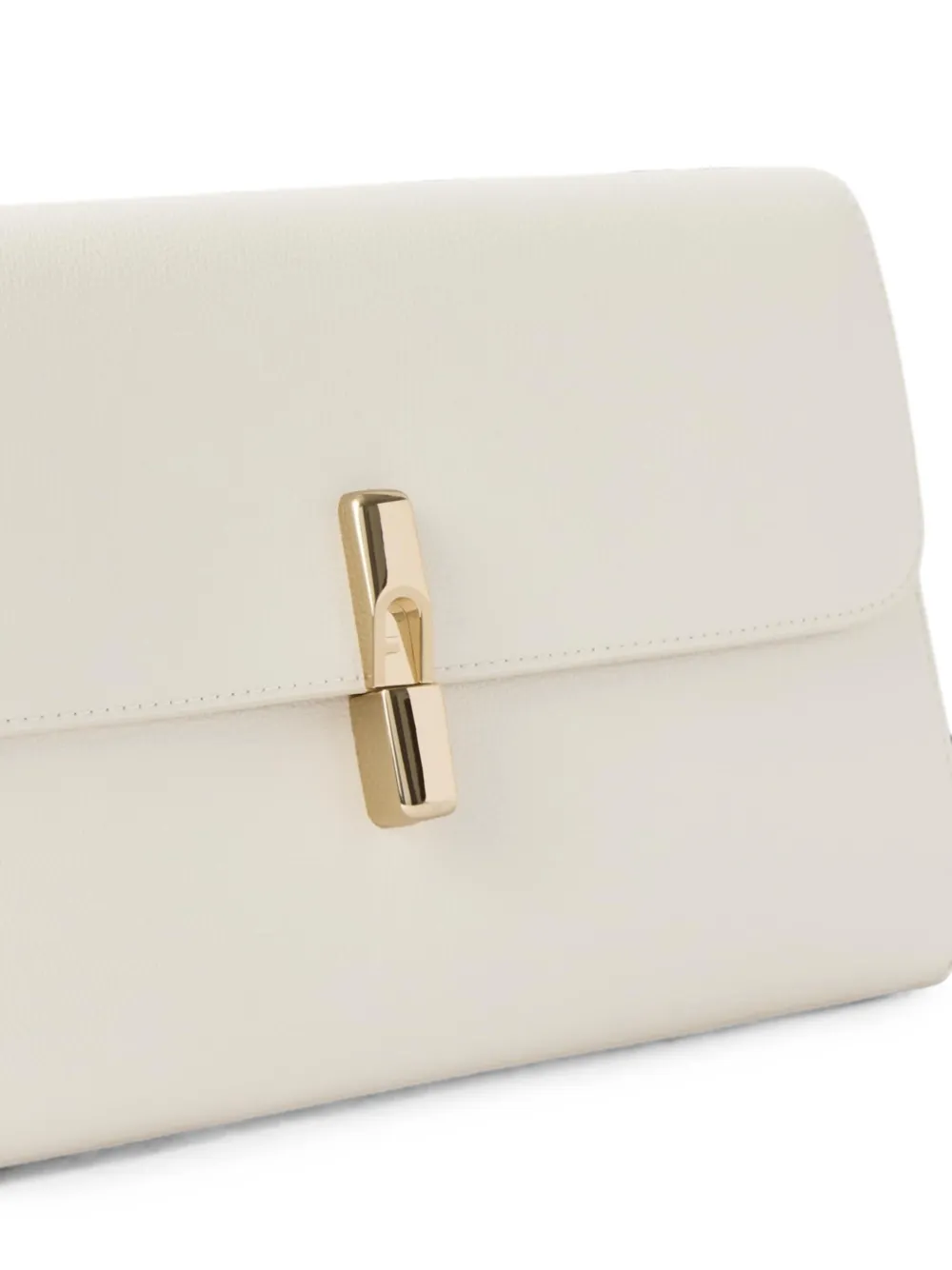 Furla Iride leren clutch met logogesp Wit