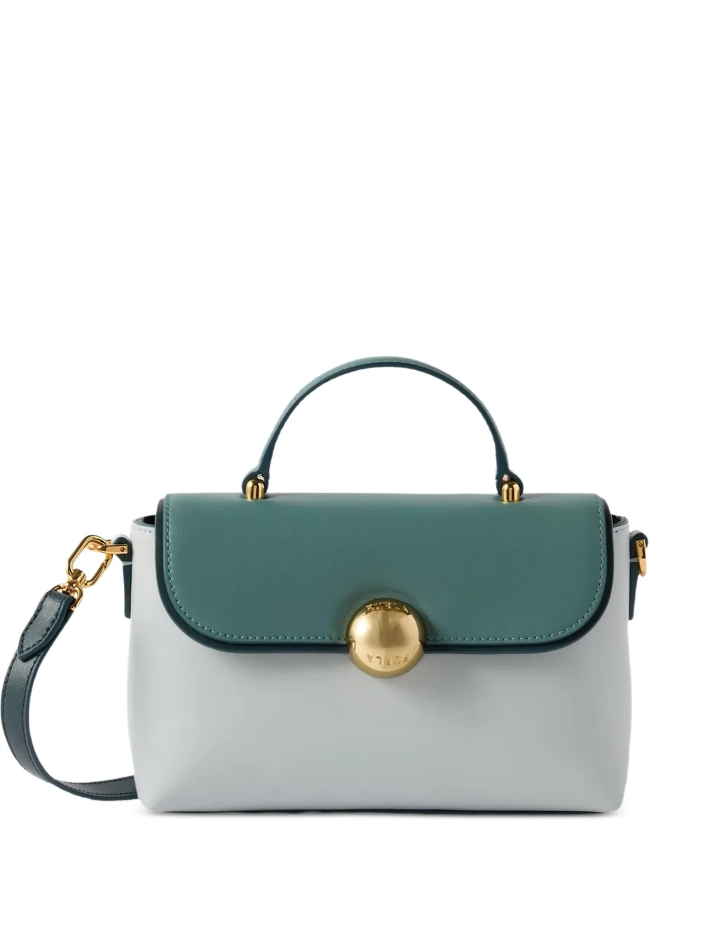 Furla mini Moonlight orb-embellished leather tote bag - Green