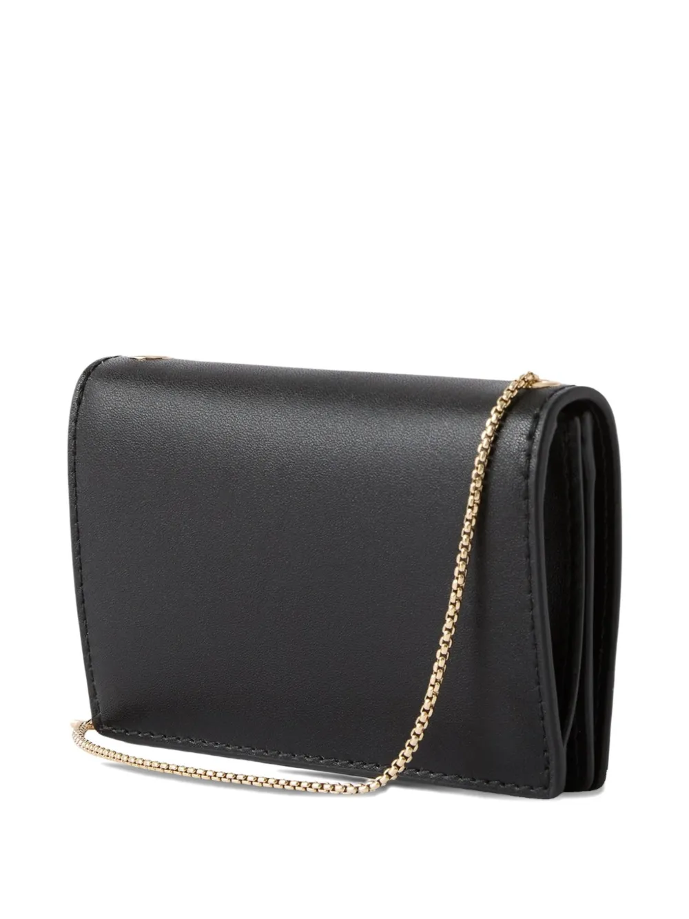 Furla Lia leren portemonnee met ketting Zwart