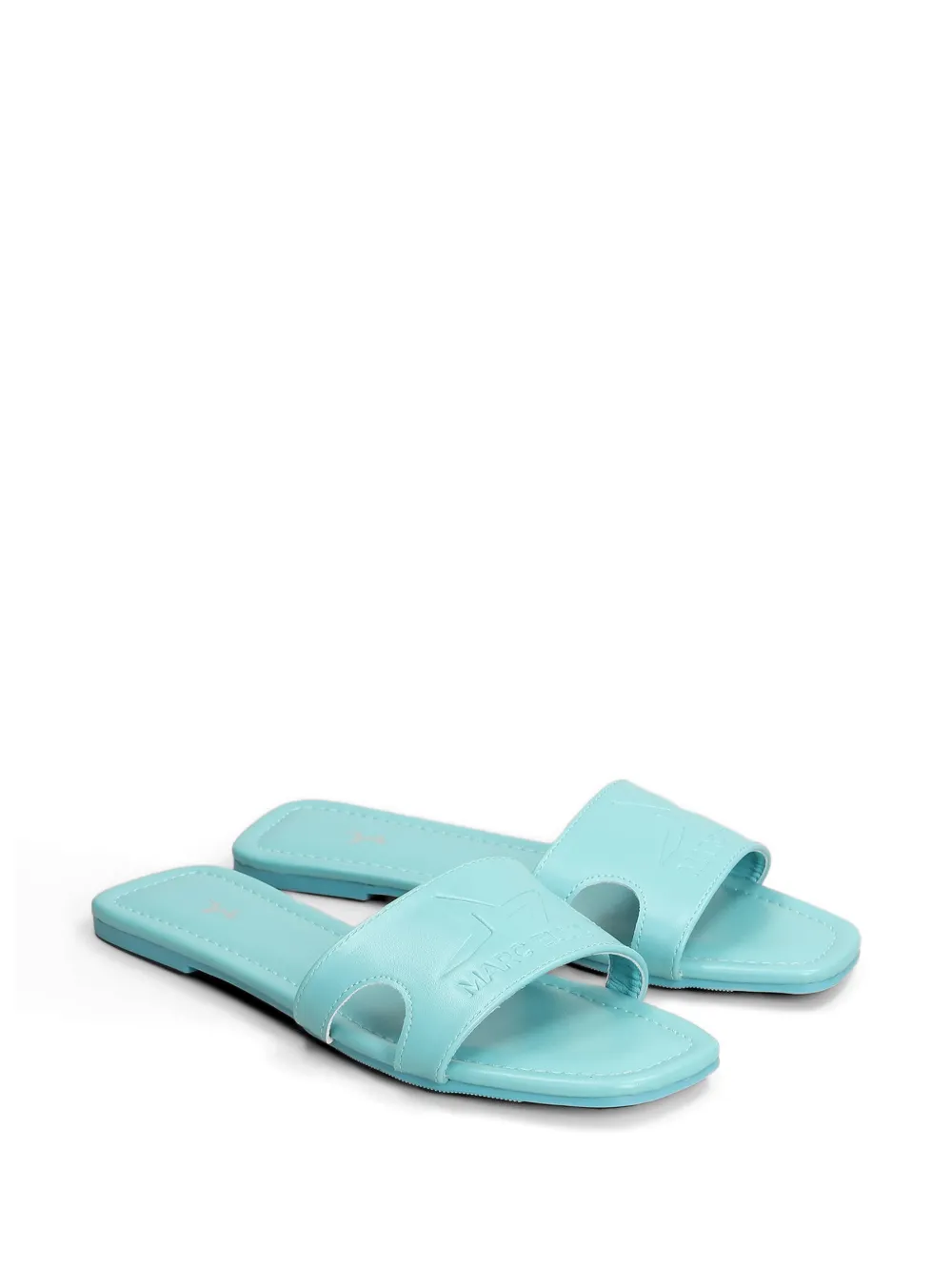 Marc Ellis Emi sandalen met logo-reliëf en uitgesneden details Blauw