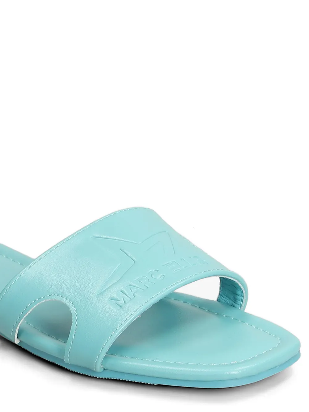 Marc Ellis Emi sandalen met logo-reliëf en uitgesneden details Blauw