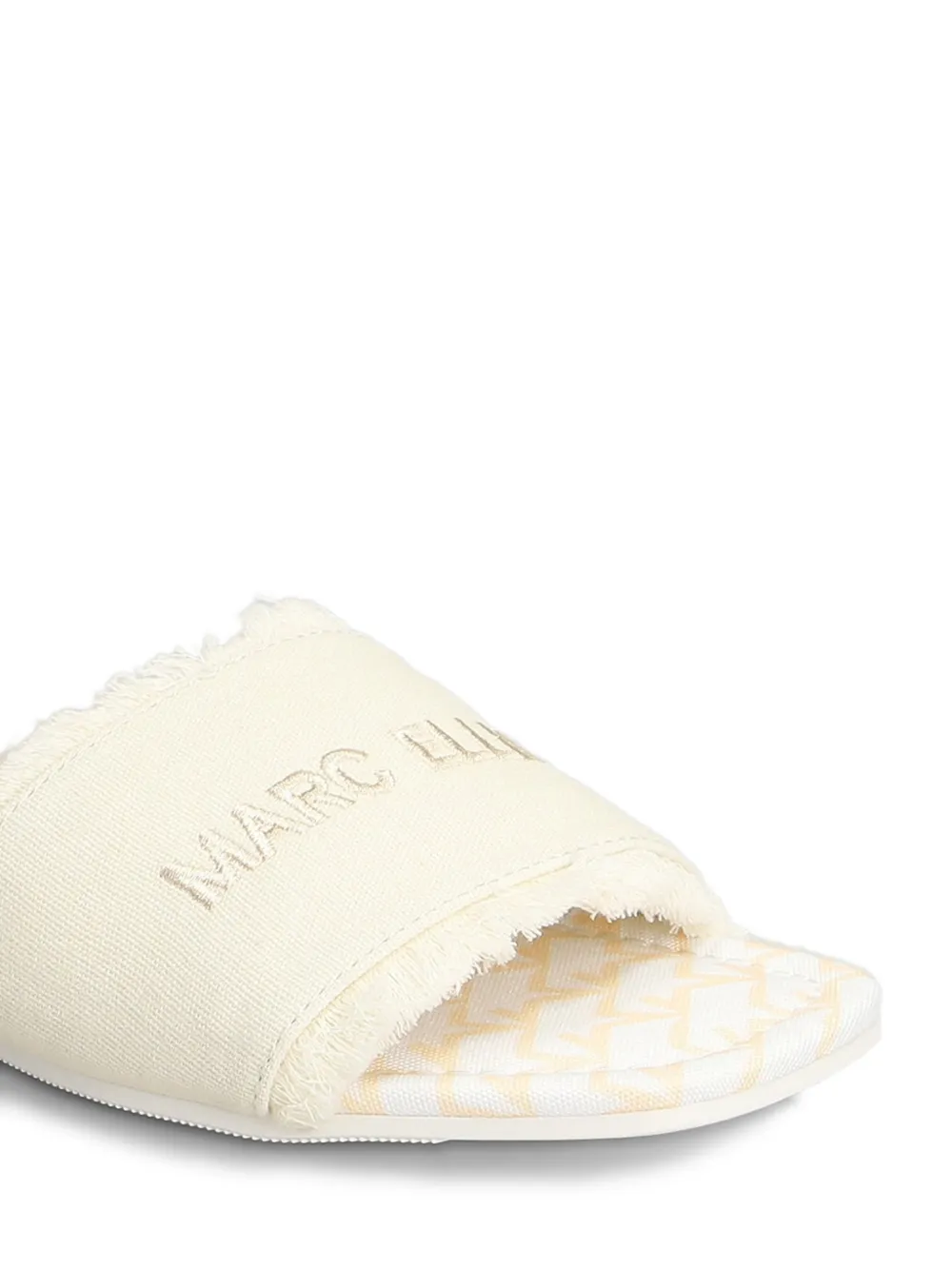 Marc Ellis Zela sandalen met geborduurd logo en franje Wit