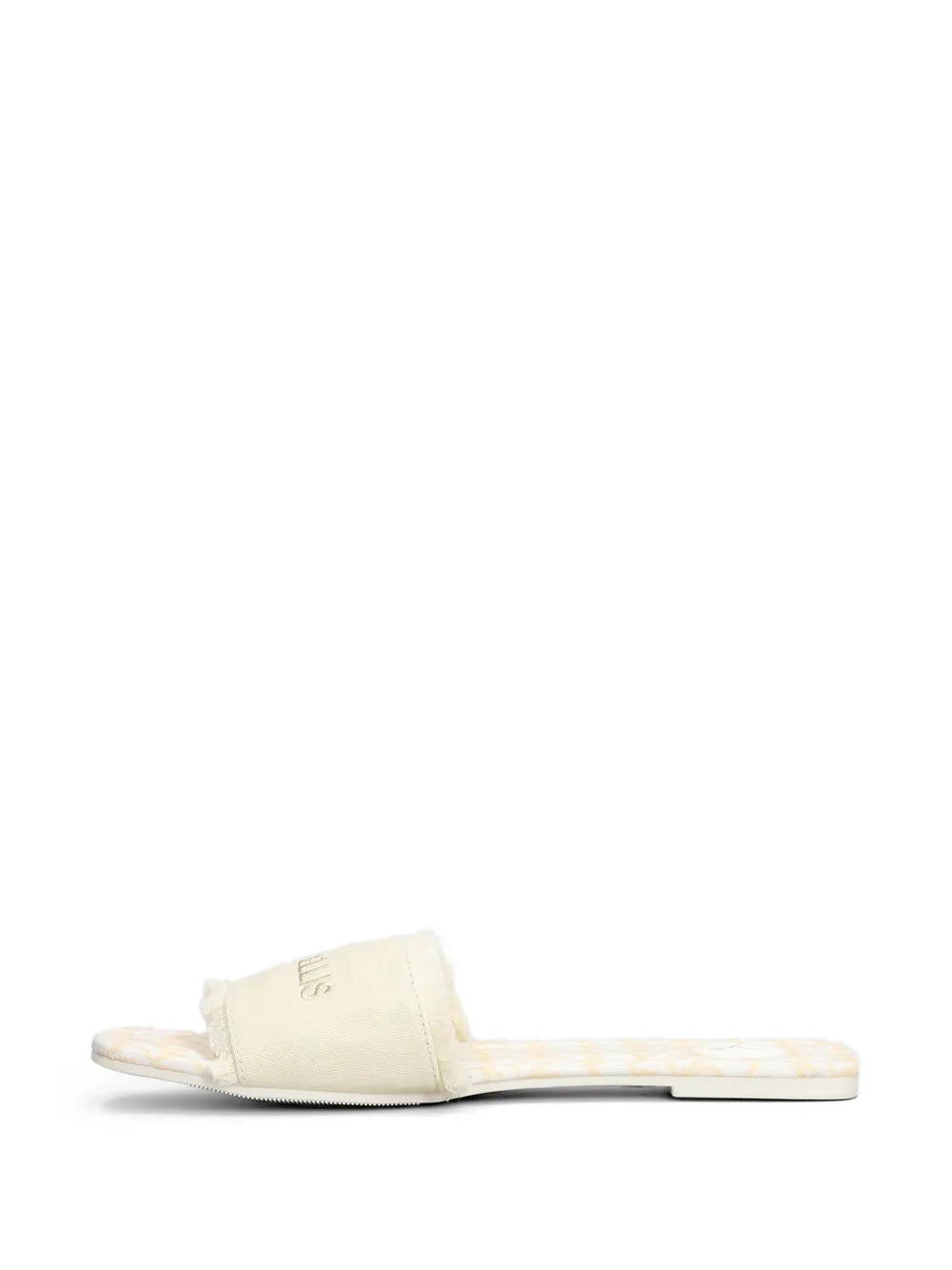 Marc Ellis Zela sandalen met geborduurd logo en franje Wit