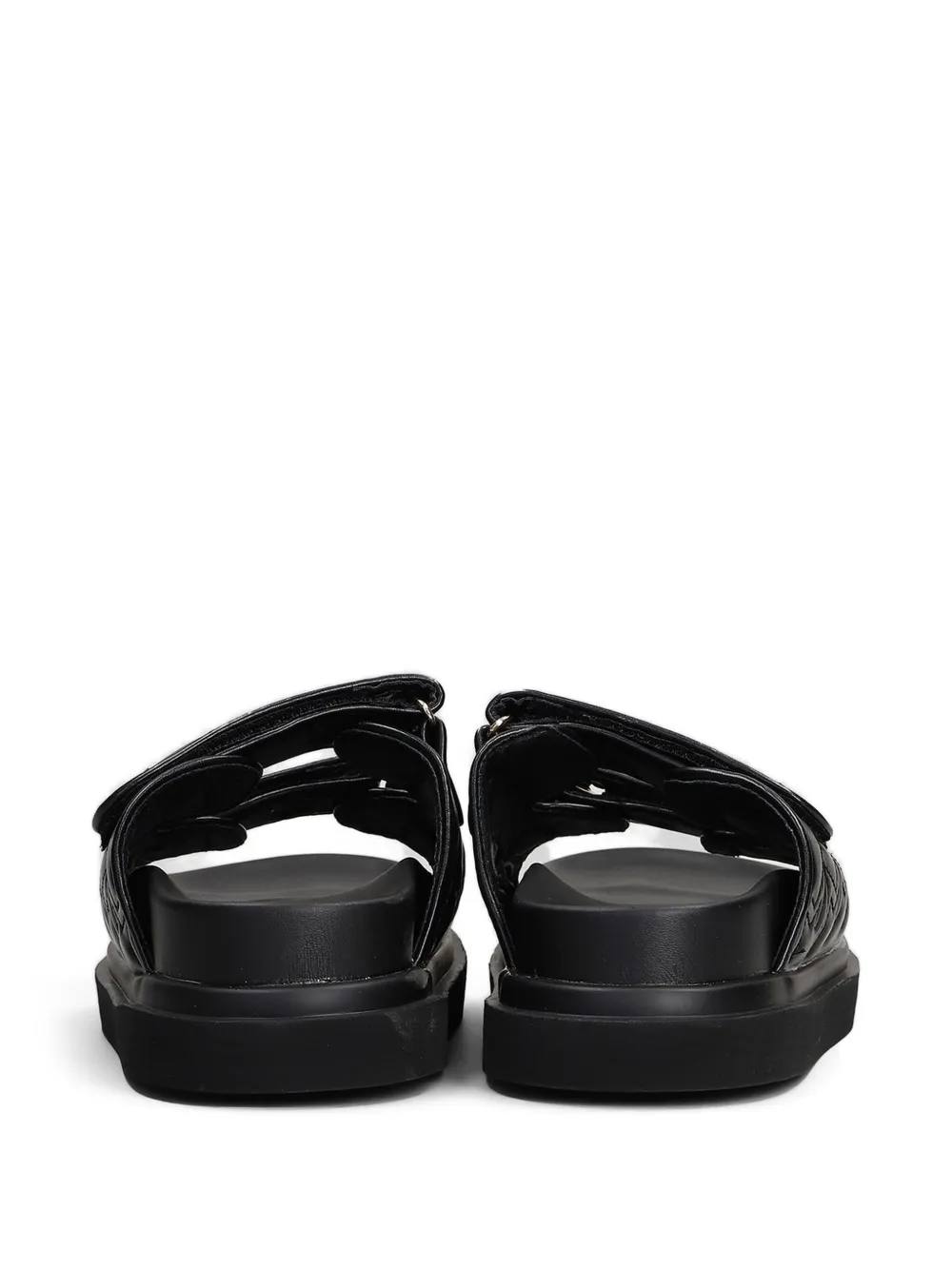 Marc Ellis Calipso 002 sandalen met klittenband en logoplakkaat Zwart