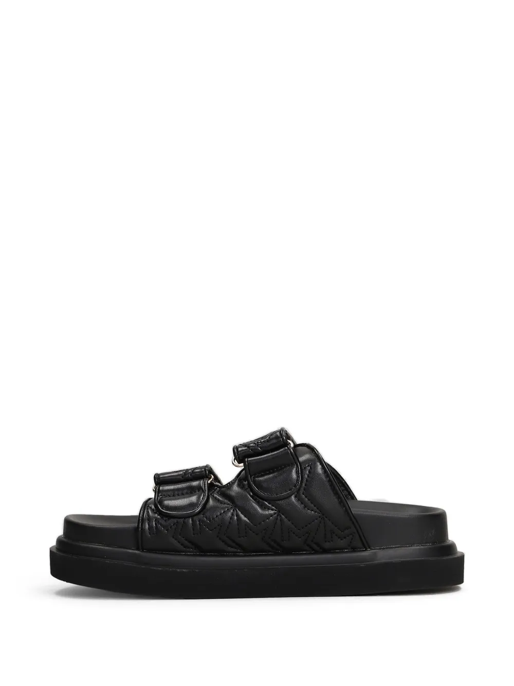 Marc Ellis Calipso 002 sandalen met klittenband en logoplakkaat Zwart