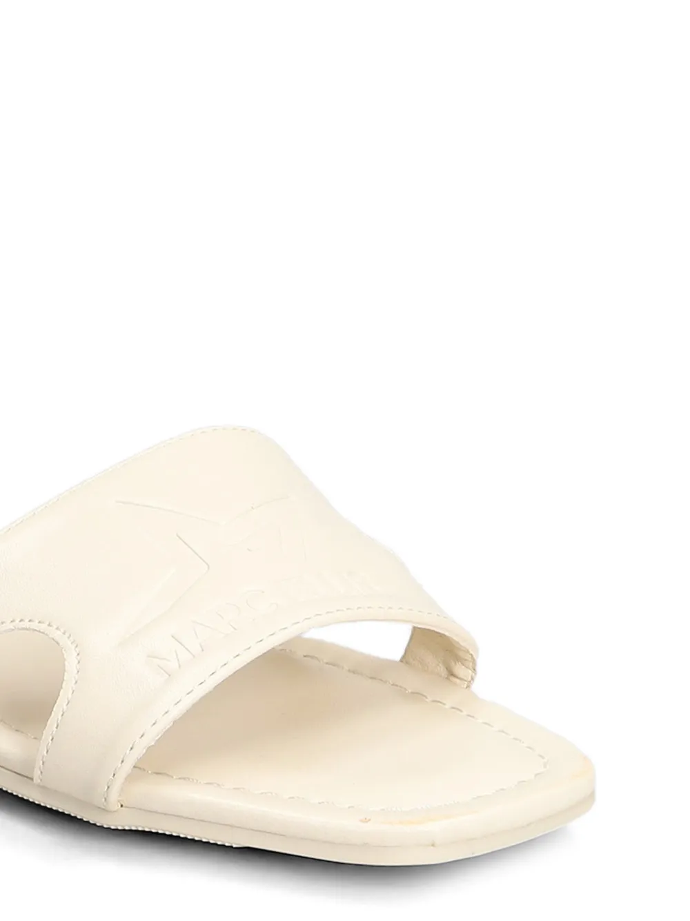 Marc Ellis Emi sandalen met logo-reliëf en uitgesneden details Wit