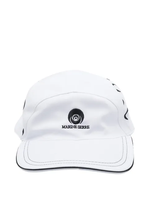 Marine Serre logo-embroidered Moon-print cap