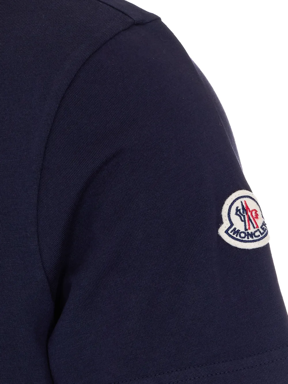 Moncler T-shirt met geborduurd logo Blauw