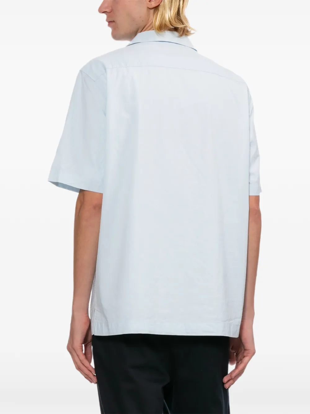Fred Perry Seersucker overhemd met omgekeerde kraag Blauw