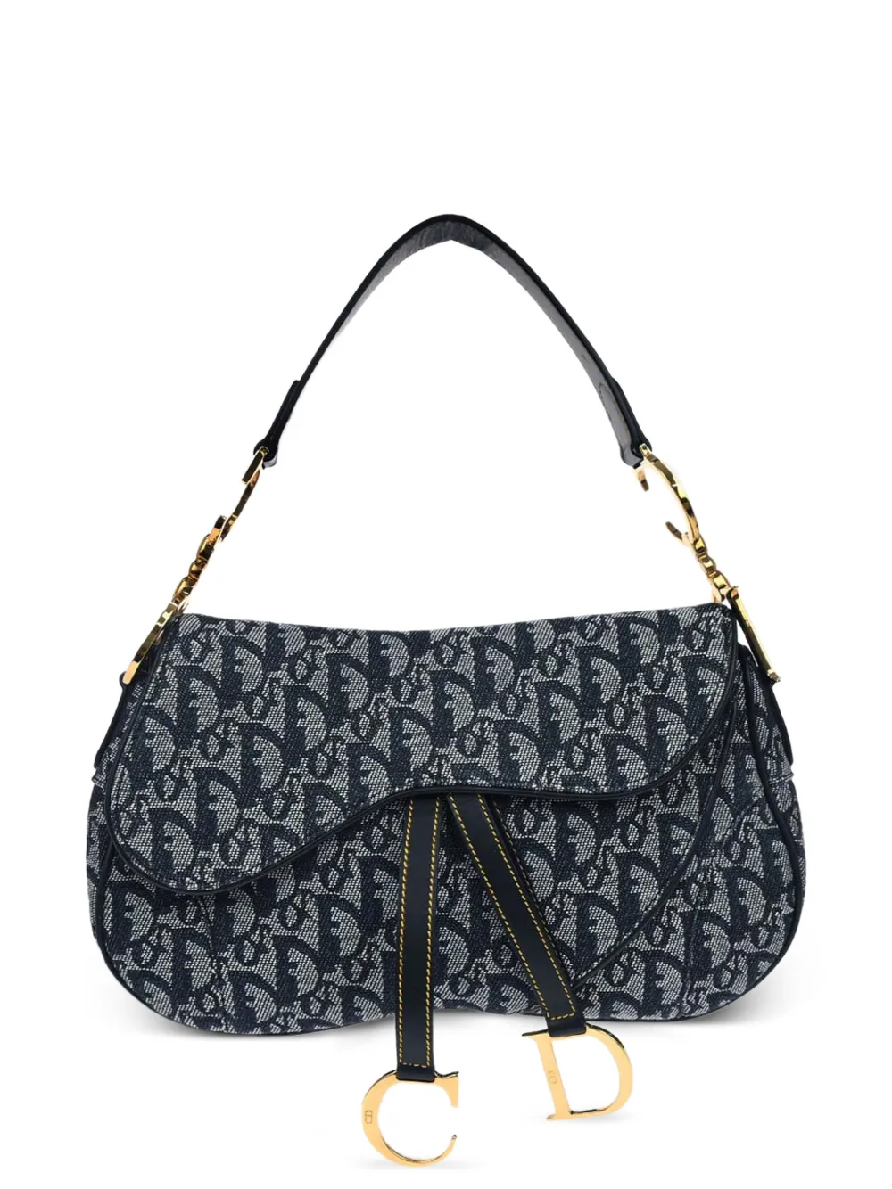 Christian Dior Pre-Owned 2003 Trotter Double Saddle handbag - Blu