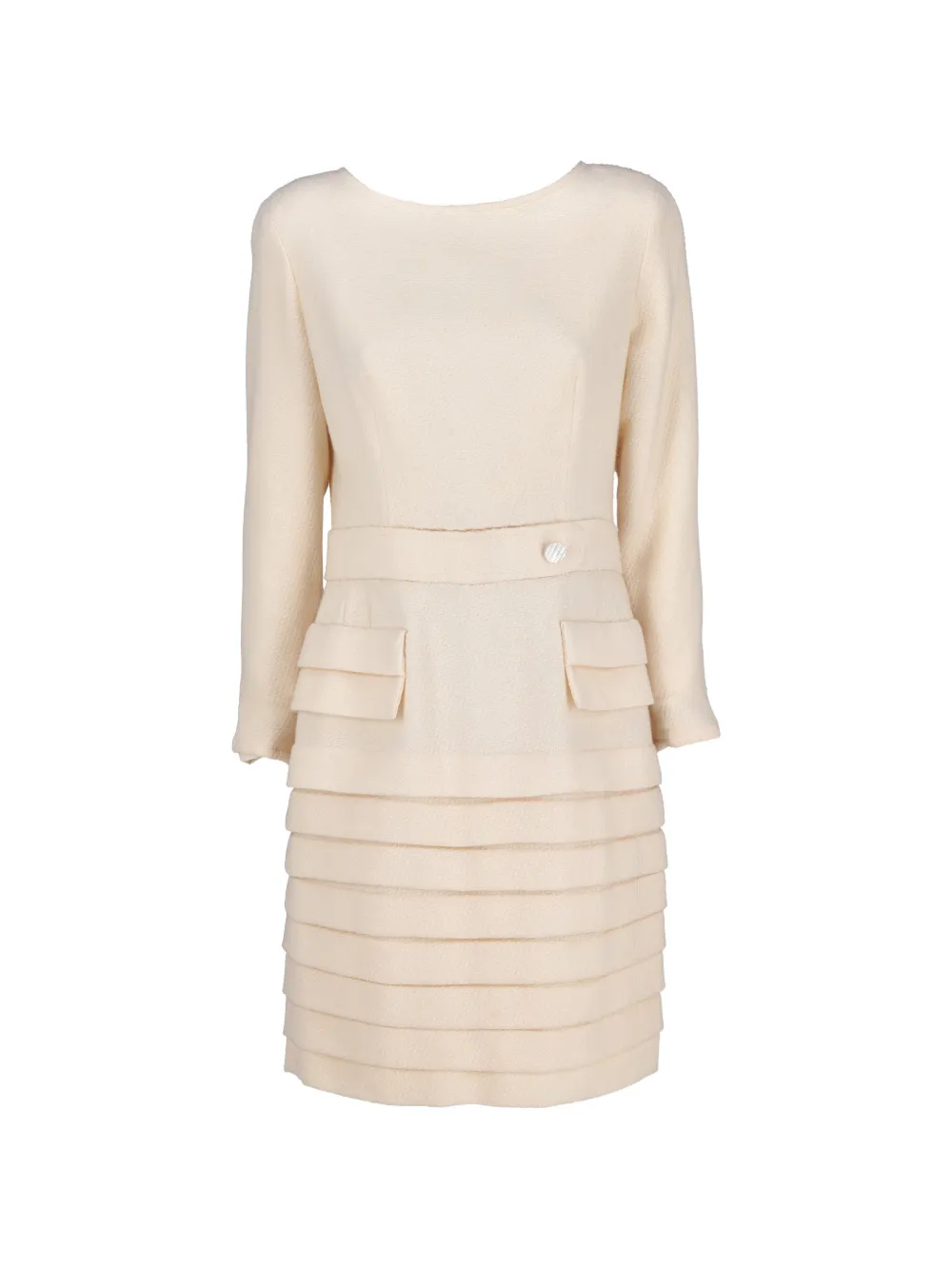 Valentino Pre-Owned fringed tiered mini dress - Bianco