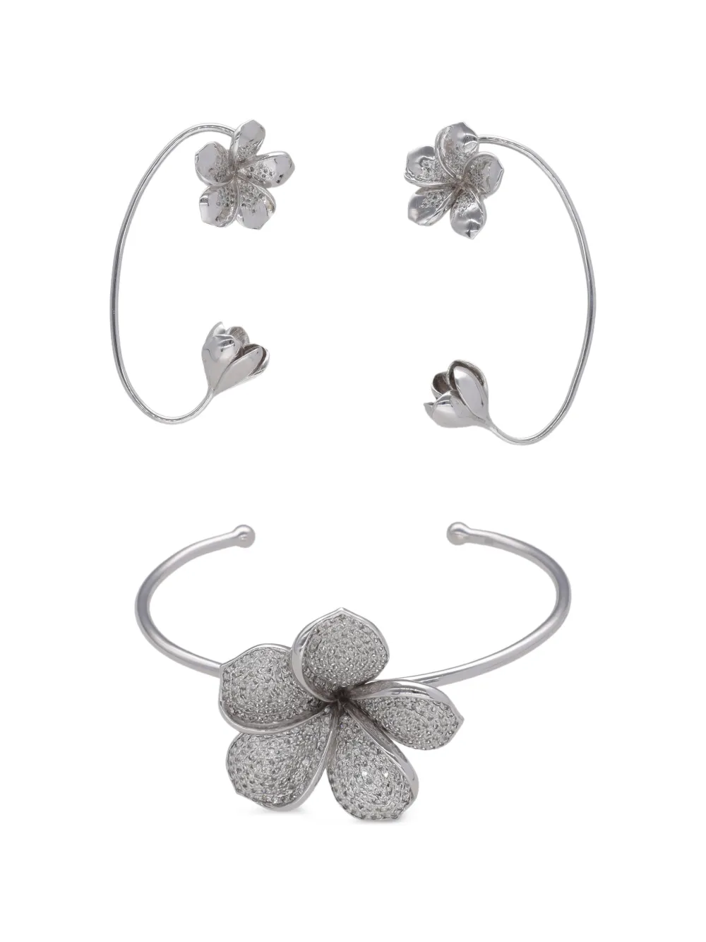 Vintage floral jewellery set (set of three) - Argento