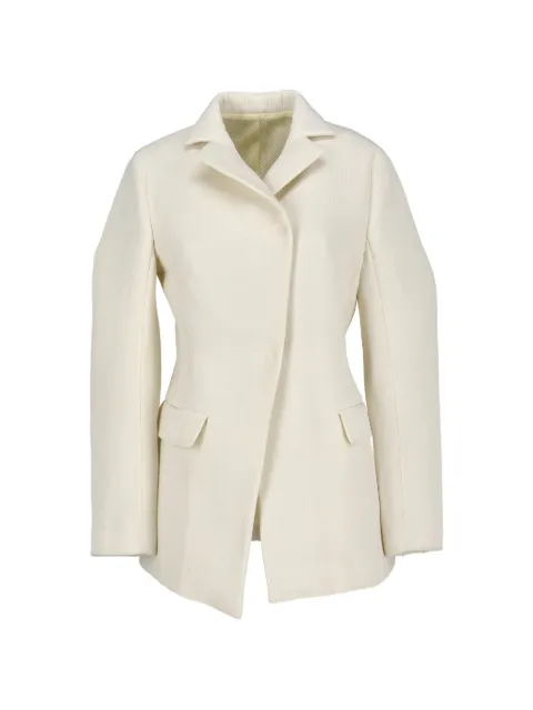 Vintage textured notched-lapel blazer