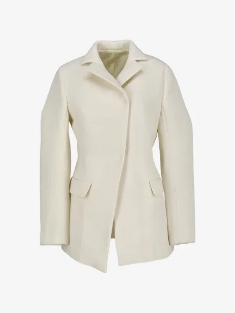 Vintage textured notched-lapel blazer