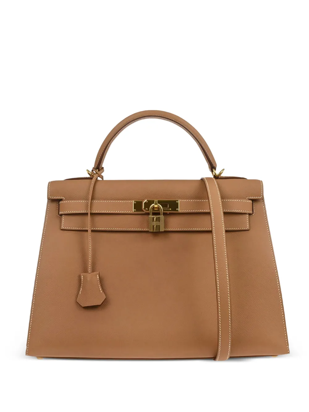 Hermès 2000 32 Kelly Sellier two-way leather handbag in Nude