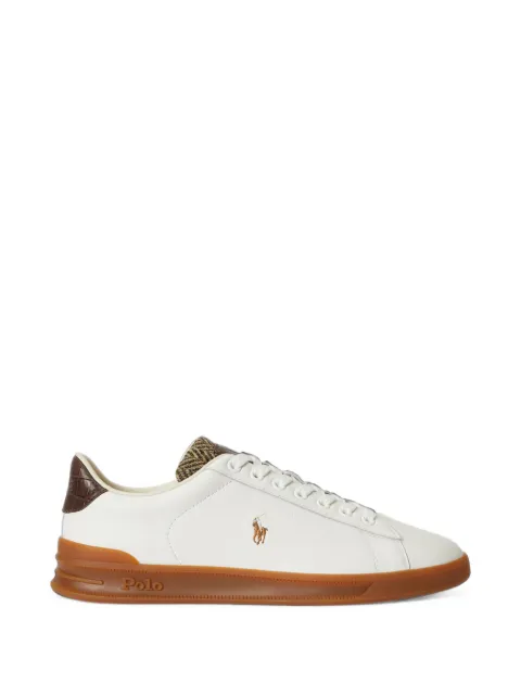 Polo Ralph Lauren Heritage Court II tennis shoes in leather and tweed