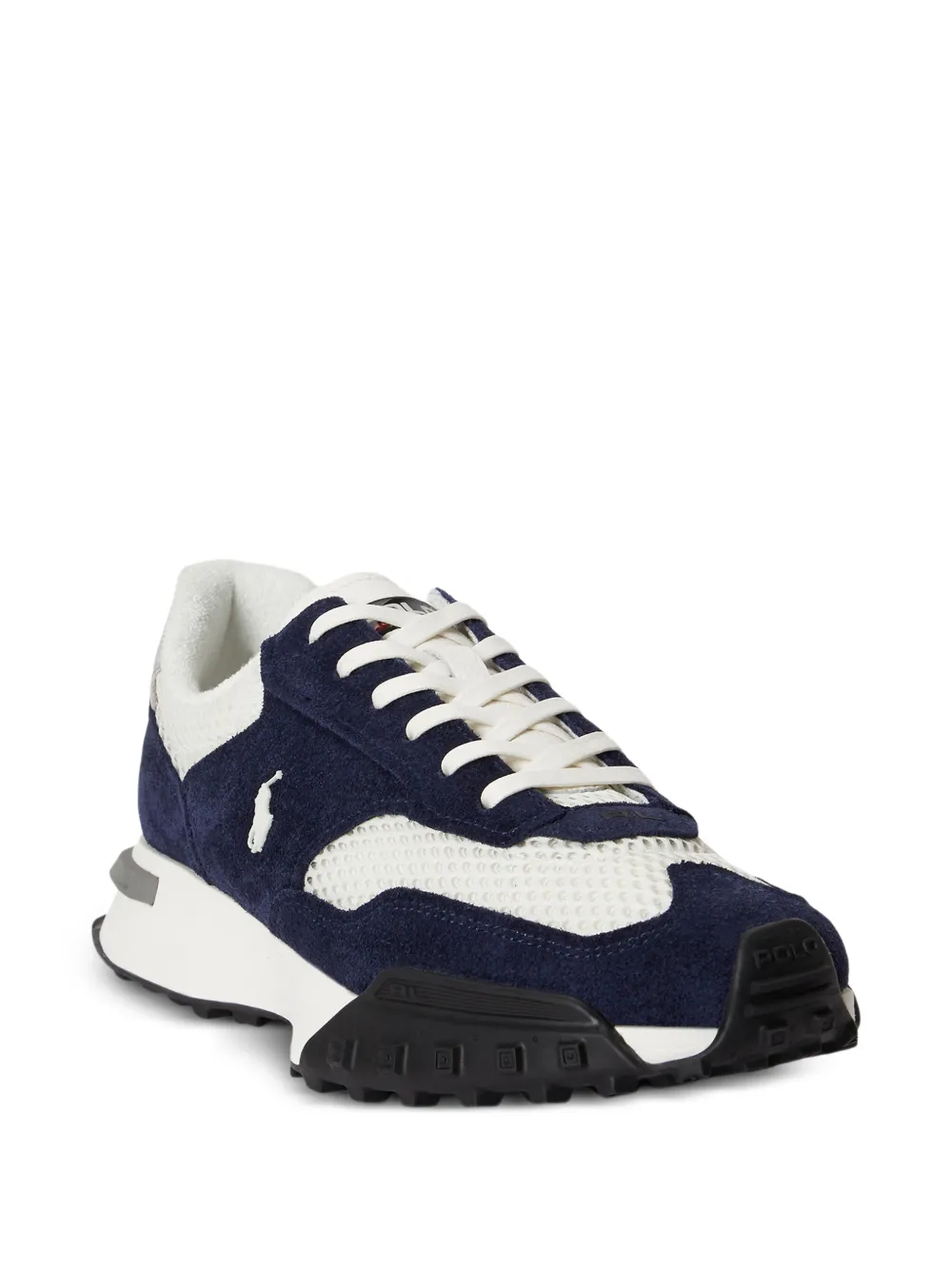Polo Ralph Lauren Eldridge sneakers met suède vlakken Blauw