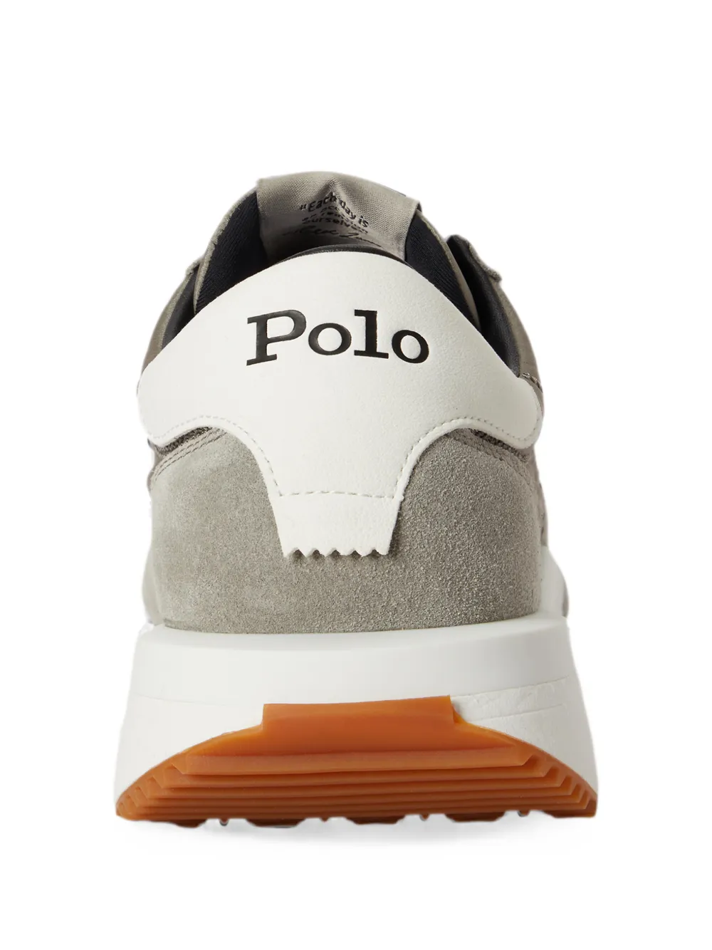 Polo Ralph Lauren Train 89 suede-panelled trainer Grijs