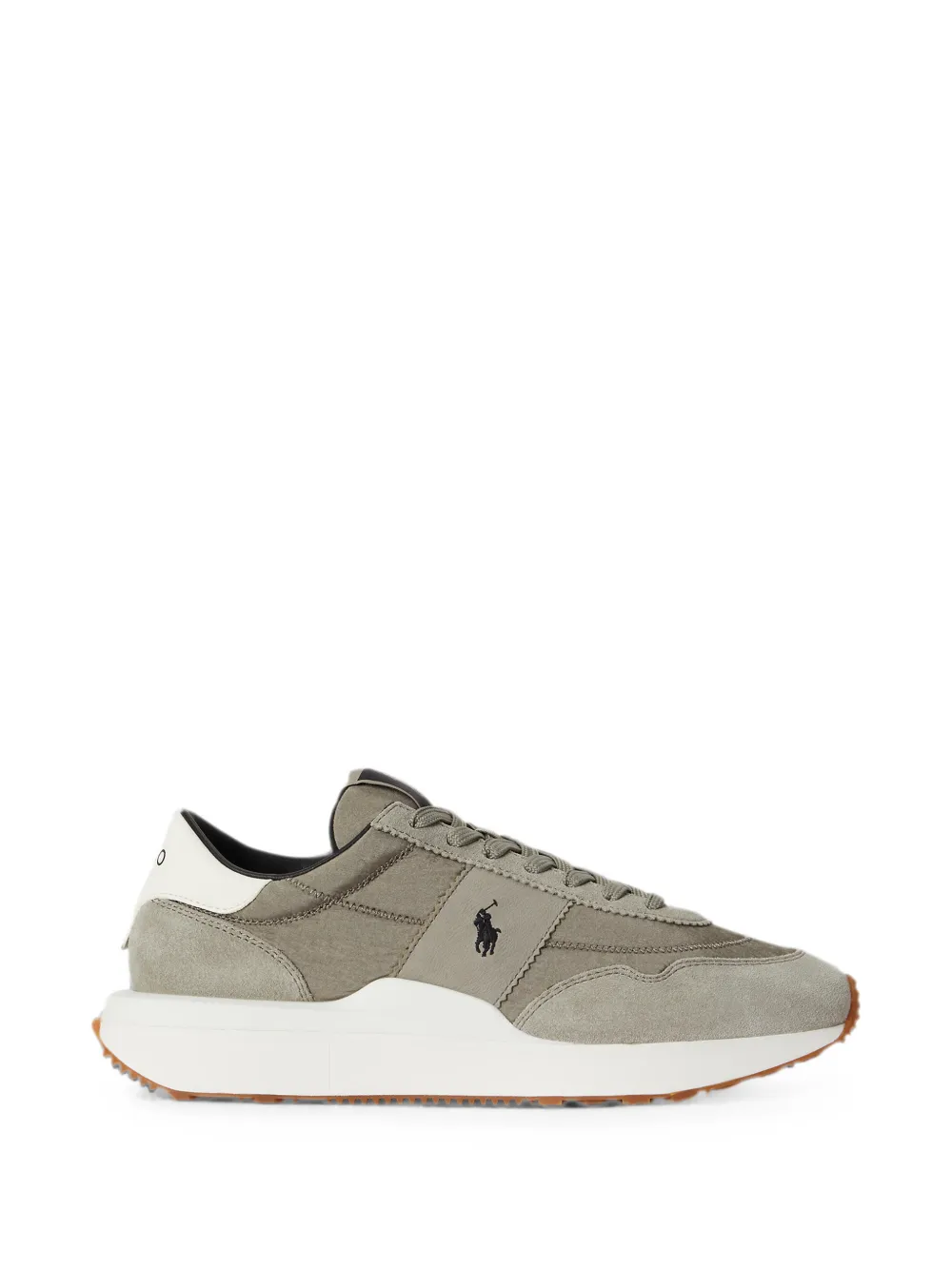 Polo Ralph Lauren Train 89 suede-panelled trainer Grijs