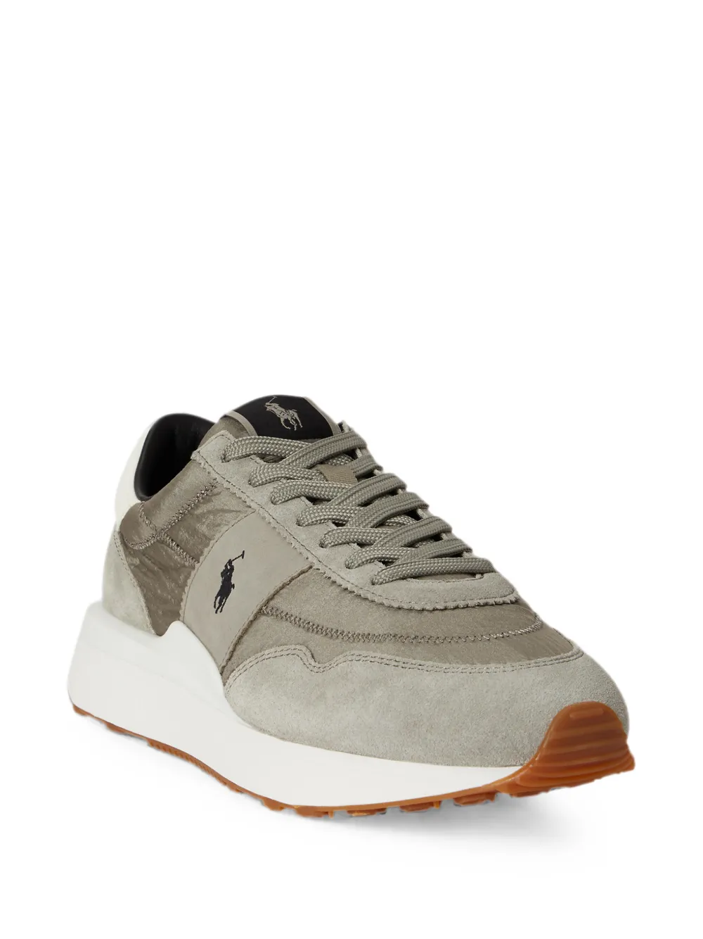 Polo Ralph Lauren Train 89 suede-panelled trainer Grijs