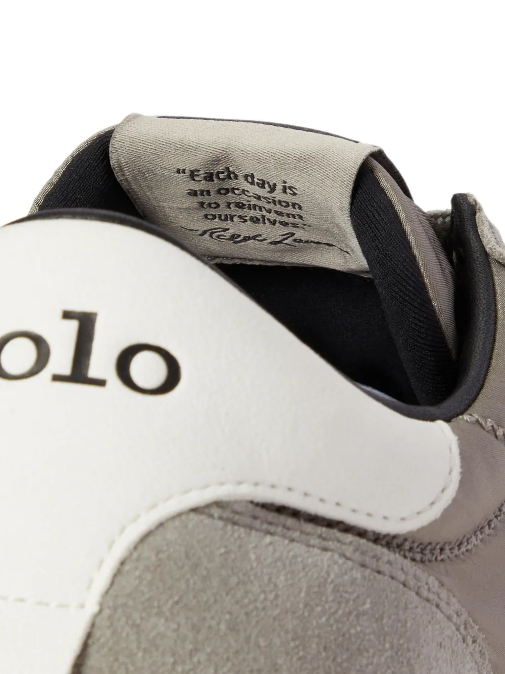 Polo Ralph Lauren Train 89 suede-panelled trainer Grijs