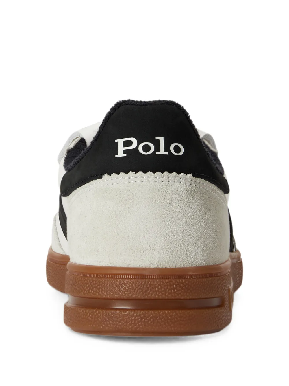 Polo Ralph Lauren logo-embroidered leather sneakers Wit