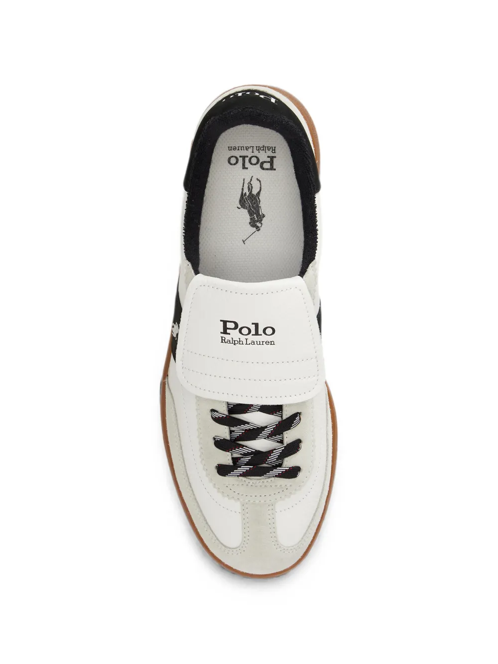 Polo Ralph Lauren logo-embroidered leather sneakers Wit