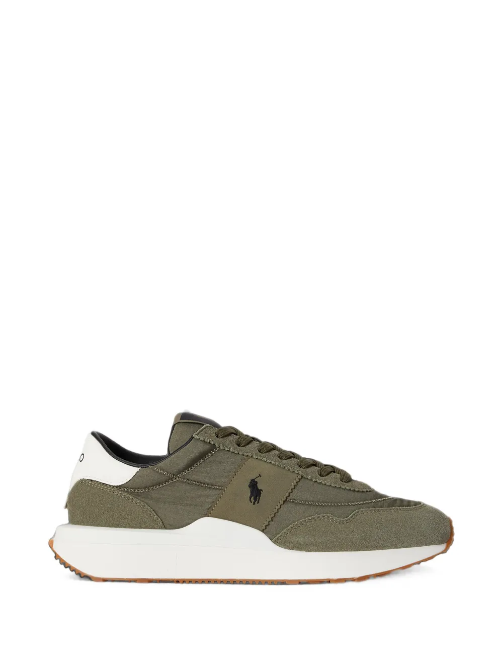 Polo Ralph Lauren Heritage Court II tennisschoenen van leer en tweed Wit