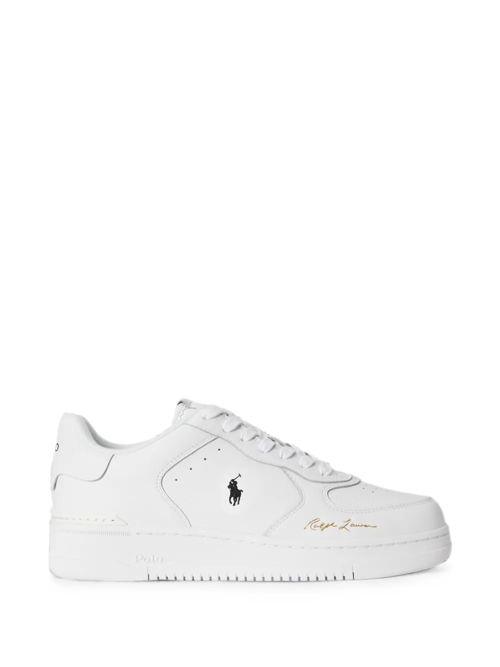 Polo Ralph Lauren logo-print leather sneakers Wit