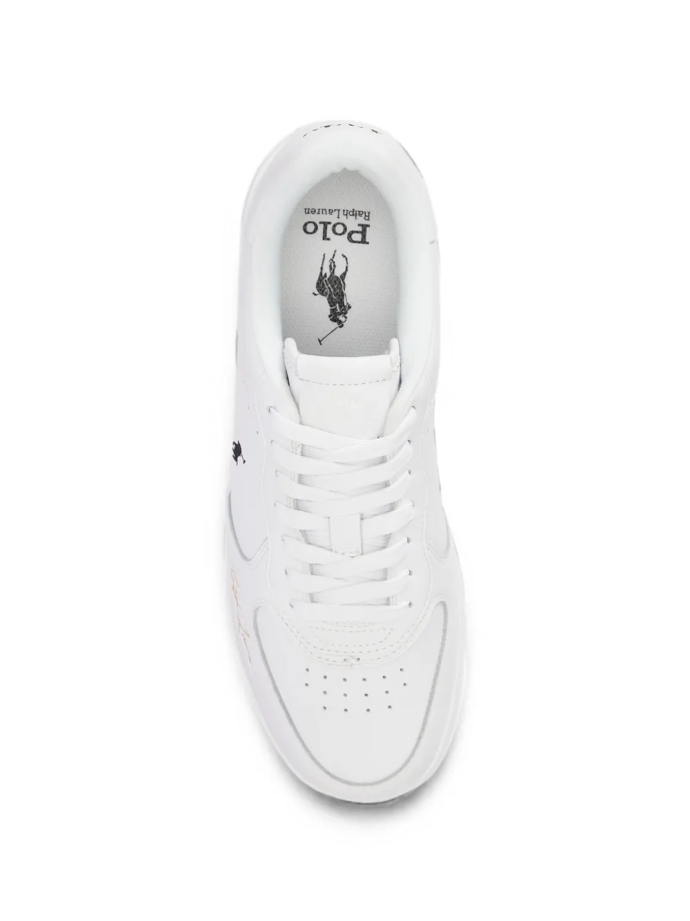 Polo Ralph Lauren logo-print leather sneakers Wit