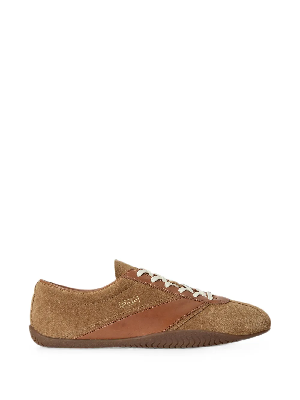 Polo Ralph Lauren Sneakers in pelle scamosciata e liscia - Marrone
