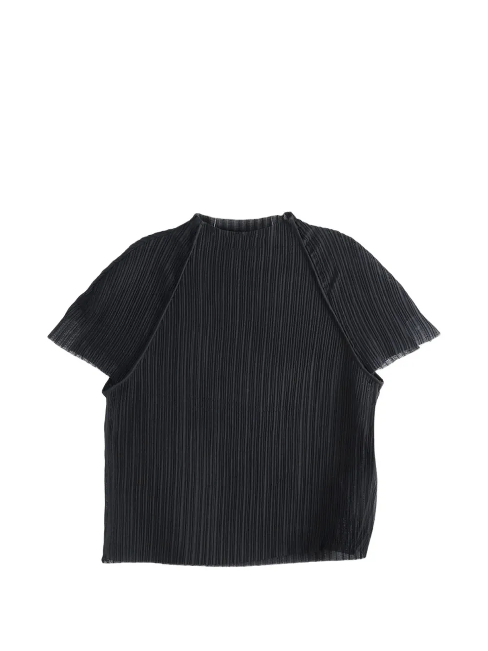 Amomento pleated raglan-sleeve T-shirt - Nero