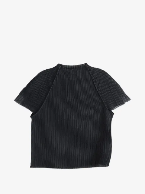 Amomento plisseret T-shirt med raglanærmer