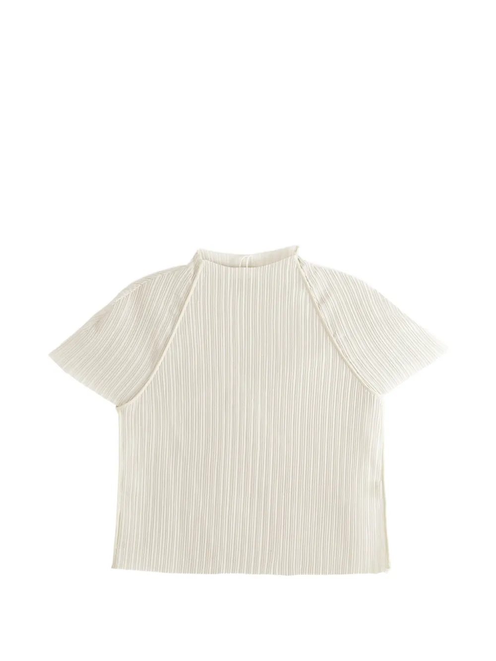 Amomento plissé raglan-sleeve T-shirt - Toni neutri