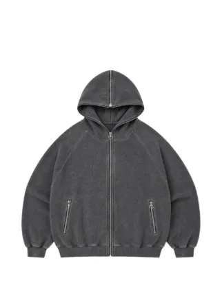 THUG CLUB Gladiator zip-up Hoodie | Grey | FARFETCH