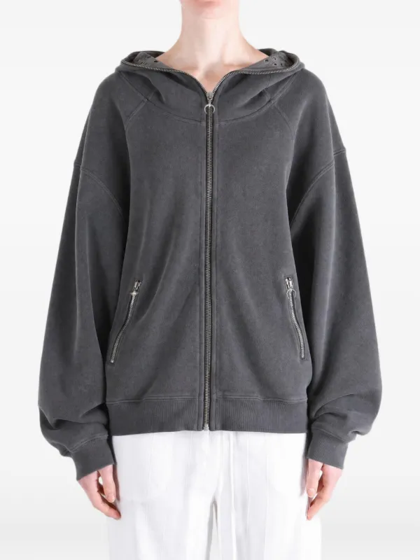 THUG CLUB Gladiator zip-up Hoodie | Grey | FARFETCH HK