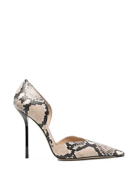 Victoria Beckham zapatos de tacón Angle d'Orsay con motivo de piel de serpiente