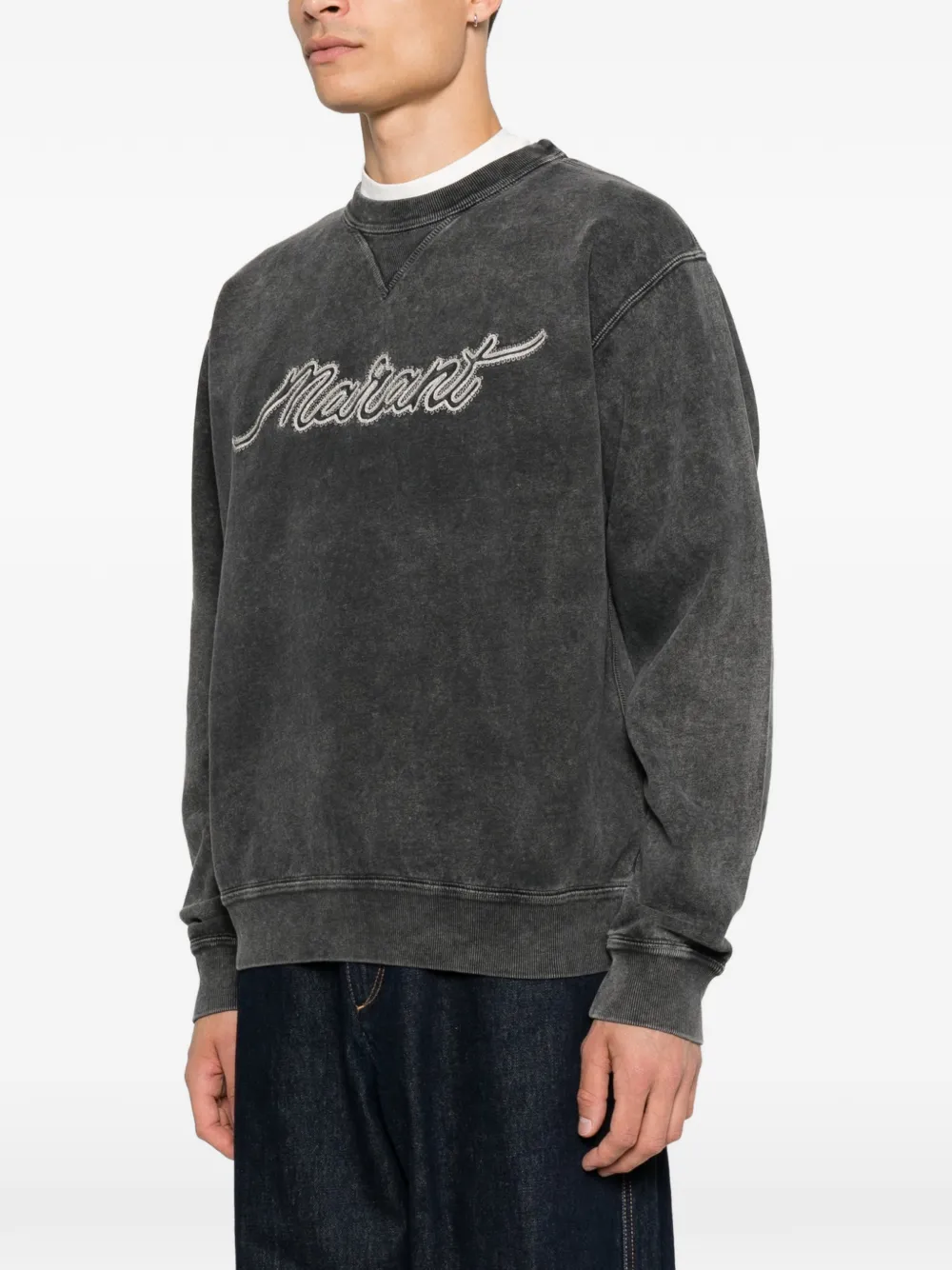 MARANT Sweater met geborduurd logo Grijs