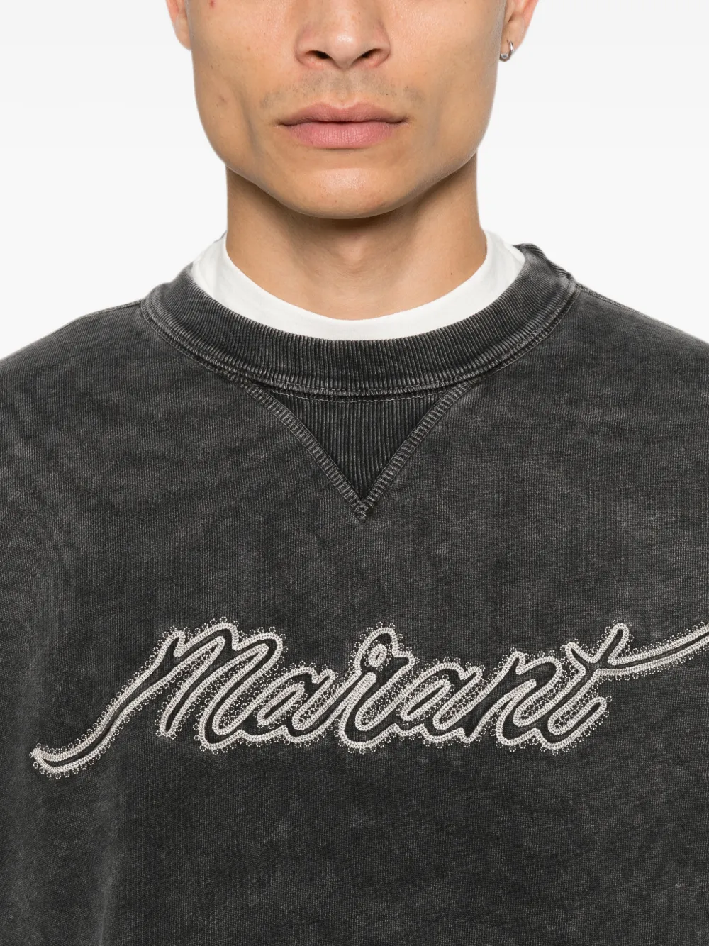 MARANT Sweater met geborduurd logo Grijs