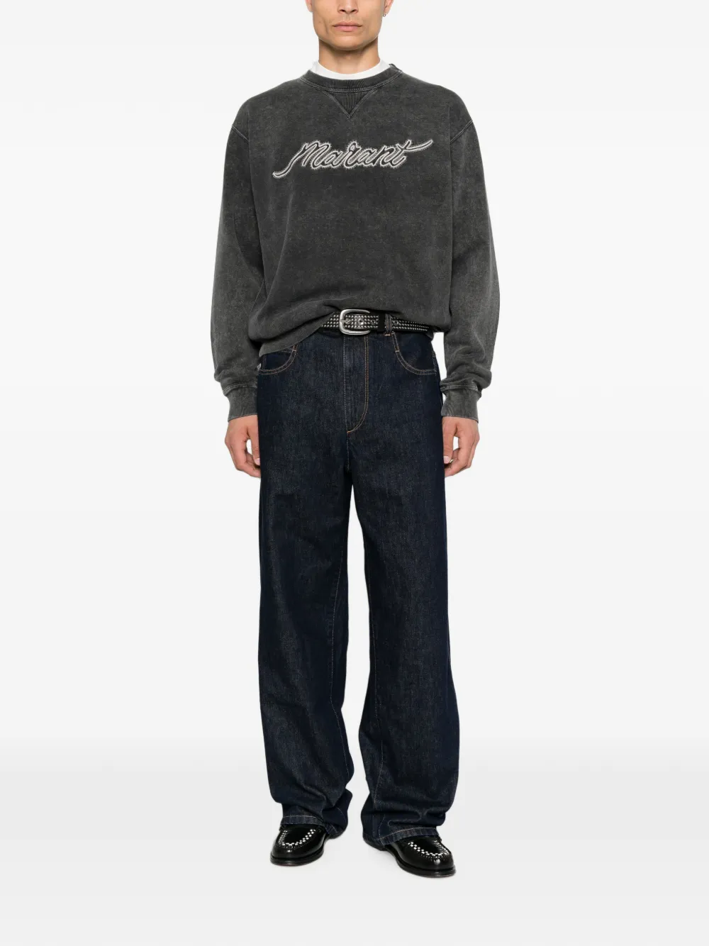 MARANT Sweater met geborduurd logo Grijs