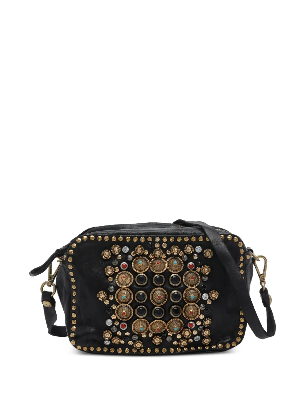 Campomaggi Kate stud-embellished shoulder bag - Nero