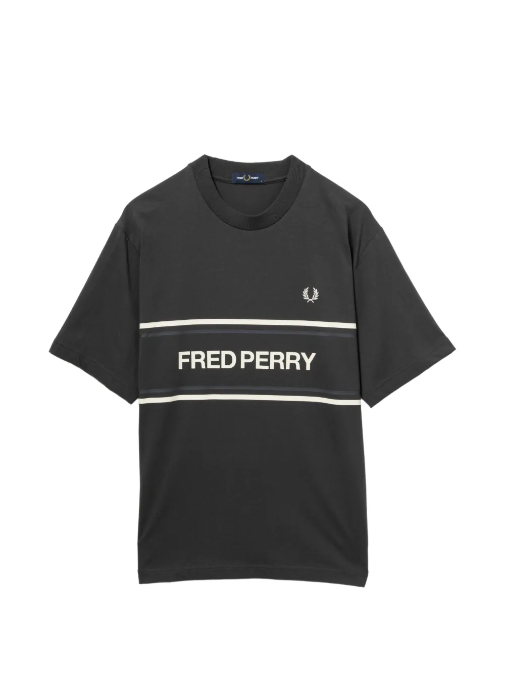 Fred Perry logo-print T-shirt - Grigio