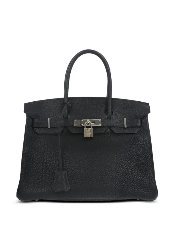 Hermès Pre-owned 2013 30 Birkin Leather Handbag in Blue