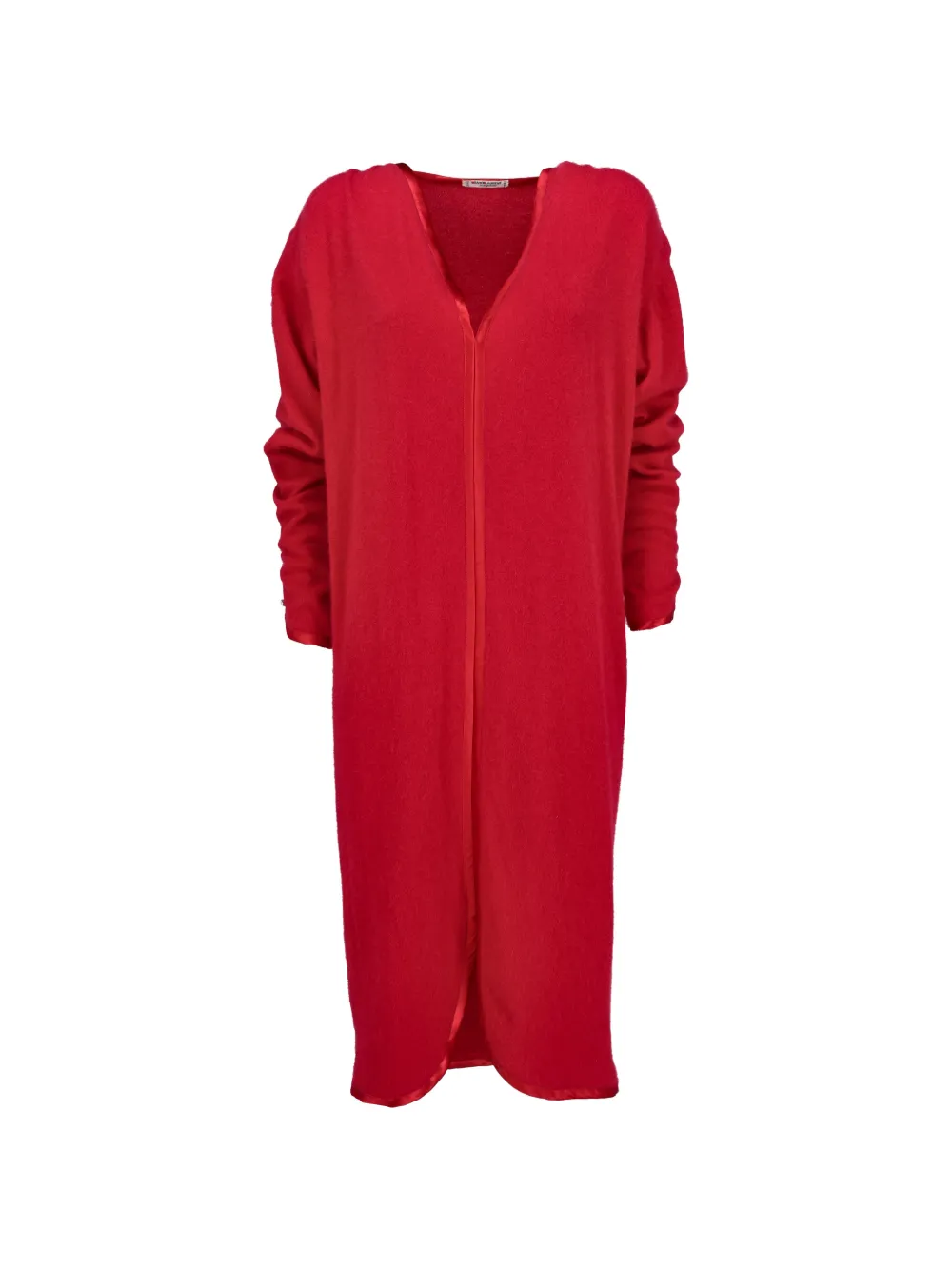 Saint Laurent Pre-Owned V-neck button-cuff midi dress - Rosso