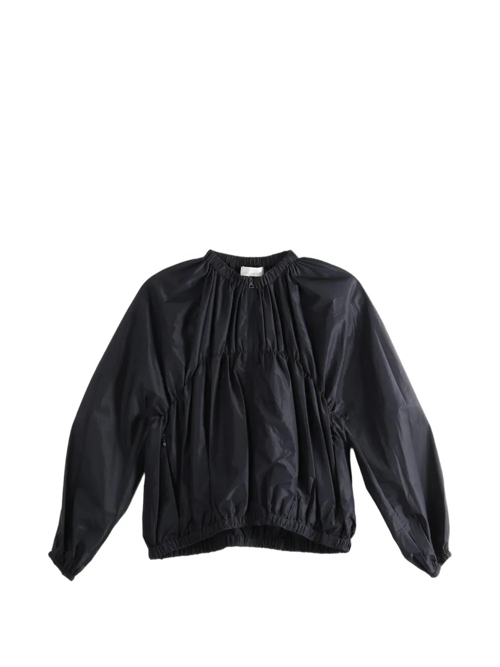 Amomento gathered zip-up jacket - Schwarz