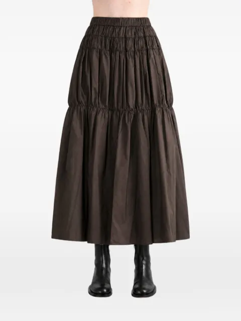 Amomento shirred tiered skirt