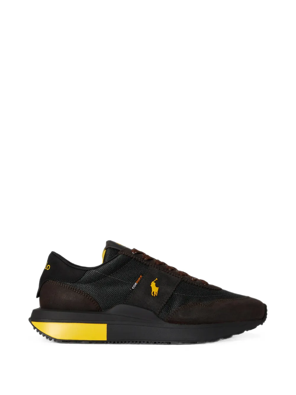 Polo Ralph Lauren Sneakers Train 89 con inserti in pelle scamosciata - Nero