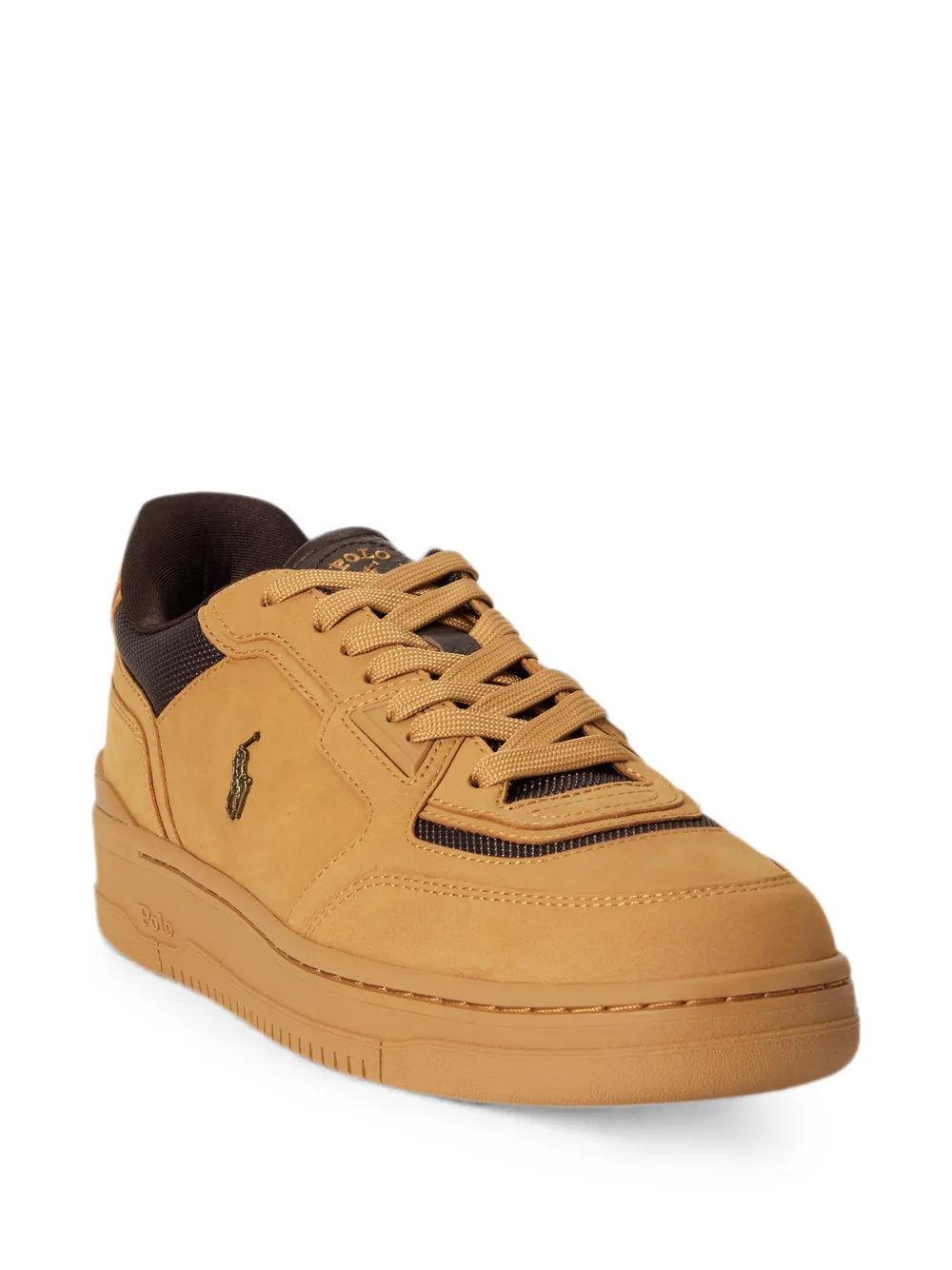 Polo Ralph Lauren Open Masters sneakers met nubuck vlakken Bruin