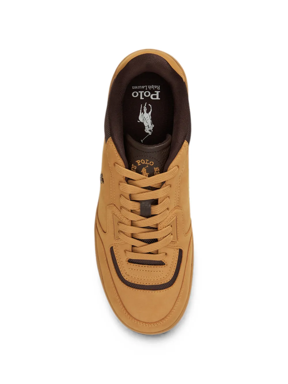 Polo Ralph Lauren Open Masters sneakers met nubuck vlakken Bruin